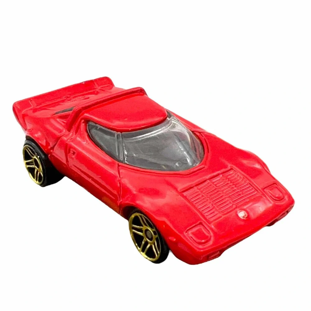 Hot Wheels‎ Lancia Stratos Red Gold Wheels Diecast Car 2001 Mattel 1:64 Scale